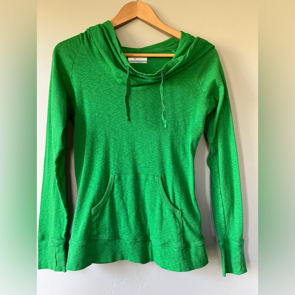 Columbia Cowl Neck Long Sleeve Hooded Tee